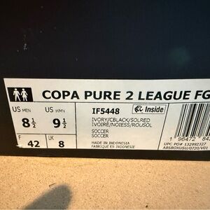 adidas Copa Pure 2 League FG - Ivory, Black, Solar Red